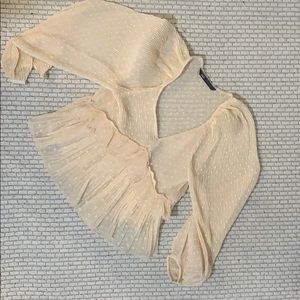 Zara Pleated Bottom Blouse
